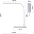 Stolní LED lampa Eddy bílá