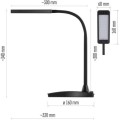 Stolní LED lampa Eddy černá