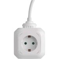 Prodlužovací kabel Coudy se 4 zásuvkami 1,5 mm² 1,9 m bílý