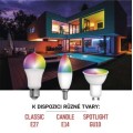 Chytrá žárovka GoSmart LED E27 9W 230V ZigBee RGB stmívatelná