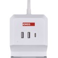 Prodlužovací kabel Daca se 2 zásuvkami 2 m Schuko bílý