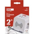 Prodlužovací kabel Daca se 2 zásuvkami 2 m Schuko bílý
