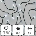 Vánoční LED světelný řetěz s časovačem Spirit 400 cm studený bílý