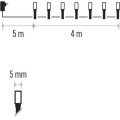 Vánoční LED světelný řetěz s časovačem Spirit 400 cm studený bílý