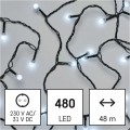 Vánoční LED světelný řetěz s časovačem Esme 4800 cm studený bílý