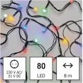 Vánoční LED světelný řetěz s časovačem Esme 800 cm vícebarevný