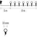 Vánoční LED světelný řetěz s časovačem Esme 800 cm vícebarevný