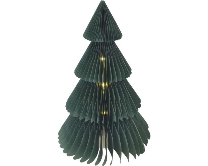 Vánoční LED světelná dekorace Sincere 30 cm zelená