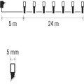 Vánoční LED světelný řetěz s časovačem Spirit 2400 cm vícebarevný