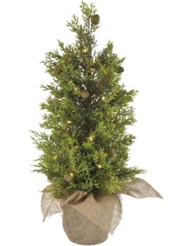 Vánoční světelný LED stromeček Skyla 50 cm zelený/teplý bílý