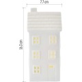 Vánoční světelná LED dekorace House 16 cm bílá