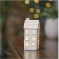 Vánoční světelná LED dekorace House 16 cm bílá