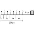 Vánoční světelná LED girlanda s časovačem Adrean 120 cm teplá bílá