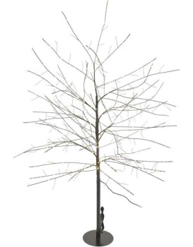 Vánoční světelný LED strom Bruce 120 cm černý/teplý bílý