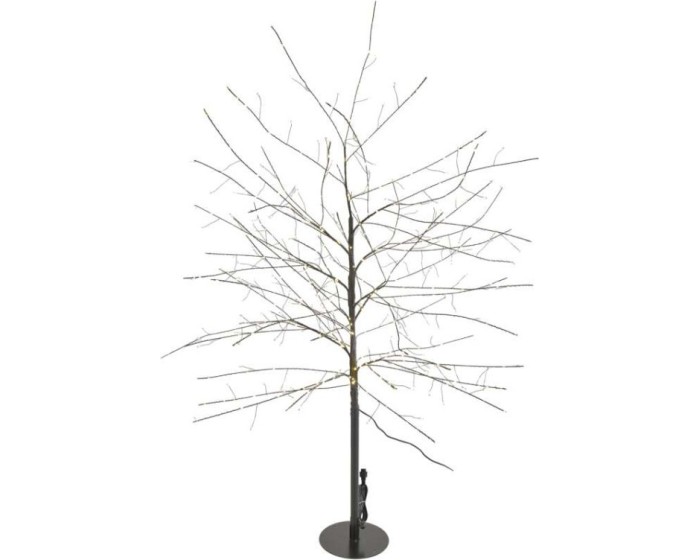 Vánoční světelný LED strom Bruce 120 cm černý/teplý bílý