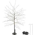 Vánoční světelný LED strom Bruce 120 cm černý/teplý bílý