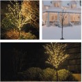 Vánoční světelný LED strom Bruce 120 cm černý/teplý bílý