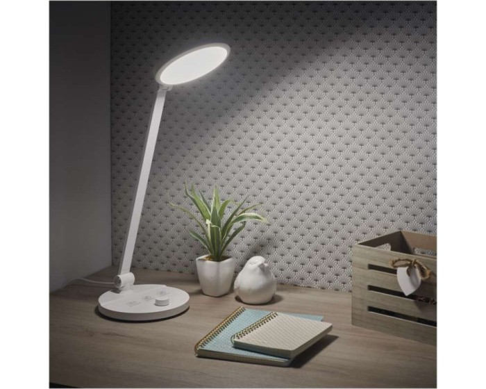 Stolní LED lampa CHARLES bílá