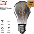 LED žárovka DECO SMOKED A60 teplá bílá