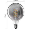 LED žárovka DECO SMOKED G125 teplá bílá