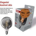 LED žárovka DECO SMOKED G125 teplá bílá