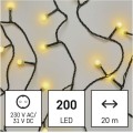 Vánoční LED řetěz CHERRY 20 m s časovačem a programy teplá bílá