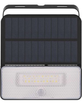 Solární LED reflektor SOLO II s pohybovým čidlem černý/neutrální bílá