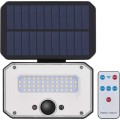 Solární LED reflektor SPILO s pohybovým čidlem černý/teplá bílá