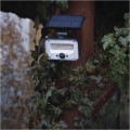 Solární LED reflektor SPILO s pohybovým čidlem černý/teplá bílá