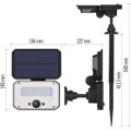 Solární LED reflektor SPILO s pohybovým čidlem černý/neutrální bílá