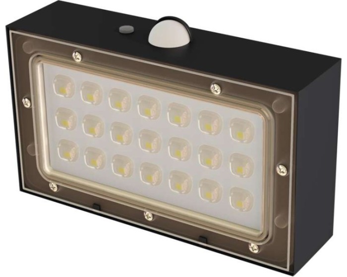 Solární LED svítidlo BRIXO I s pohybovým čidlem, černé, neutrální bílá