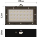 Solární LED svítidlo BRIXO I s pohybovým čidlem, černé, neutrální bílá