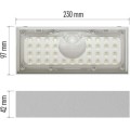 Solární LED svítidlo BRIXO II s pohybovým čidlem bílé/neutrální bílá