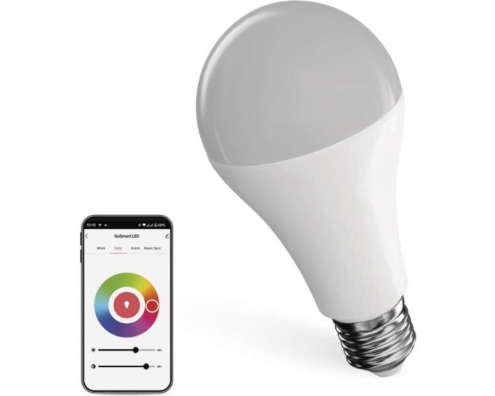 Chytrá žárovka GoSmart LED E27 14W 230V Wi-Fi RGB stmívatelná