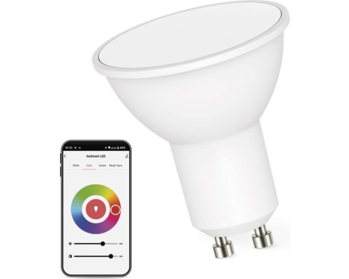 Chytrá LED žárovka GoSmart MR16/GU10 4,8W 230V Wi-Fi RGB stmívatelná