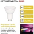 Chytrá LED žárovka GoSmart MR16/GU10 4,8W 230V ZigBee RGB stmívatelná