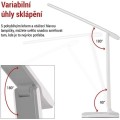 Stolní LED lampa Chase bílá