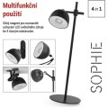 Nabíjecí stolní LED lampa Sophie černá