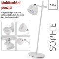 Nabíjecí stolní LED lampa Sophie bílá