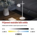 Nabíjecí stolní LED lampa Sophie bílá