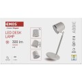 Nabíjecí stolní LED lampa Abbie bílá