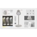 Nabíjecí stolní LED lampa Abbie bílá