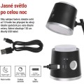 Nabíjecí stolní LED lampa Abbie černá