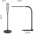 Stolní LED lampa Oscar s bezdrátovým nabíjením černá