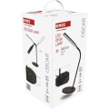 Stolní LED lampa Oscar s bezdrátovým nabíjením černá