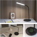 Stolní LED lampa Oscar s bezdrátovým nabíjením černá