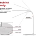 Stolní LED lampa Oscar s bezdrátovým nabíjením bílá
