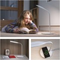 Stolní LED lampa Oscar s bezdrátovým nabíjením bílá