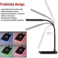 Stolní LED lampa KYLE s USB černá