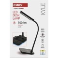 Stolní LED lampa KYLE s USB černá